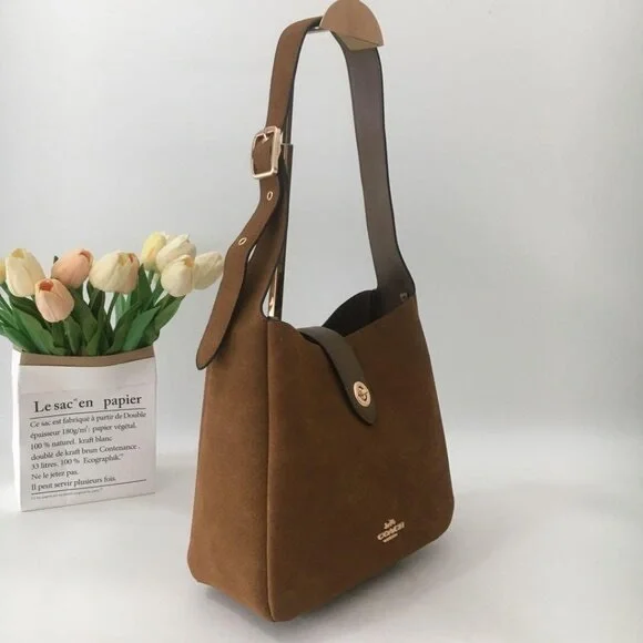 Coach Tan Leather Shoulder Bag - Picture 2 of 8